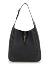 Saint Laurent Le 5a7 Large Ysl Shoulder Hobo Bag In Smooth Leather In Multicolor