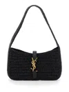 Saint Laurent 'le 5 A 7' Black Mini Shoulder Bag With Single Shoulder Strap And Cassandre Plaque On