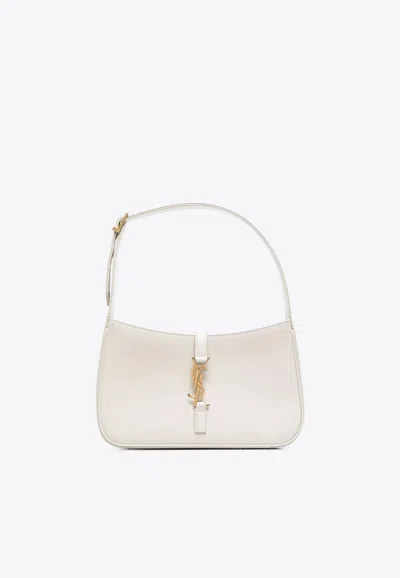 Saint Laurent Le 5 À 7 Calf Leather Shoulder Bag In White