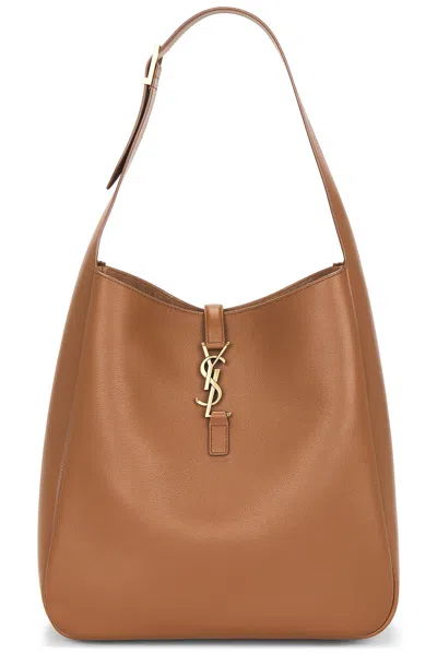 Saint Laurent Le 5 A 7 Hobo Bag In Brown