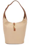 Saint Laurent Le 5 A 7 Hobo Bag In Desert Dust & Brick