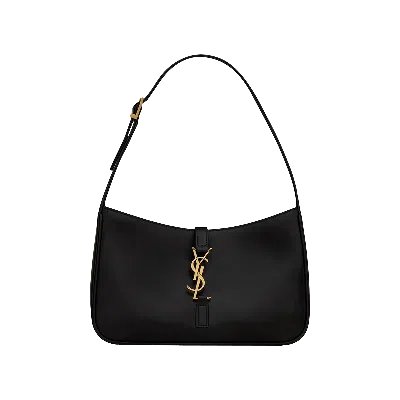 Pre-owned Saint Laurent Le 5 À 7 Hobo Bag In Smooth Leather 'nero' In Black