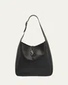 Saint Laurent Le 5 À 7 Large Hobo Bag In Smooth Leather In Nero