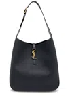 Saint Laurent Le 5 À 7 Large Leather Hobo Bag In Navy