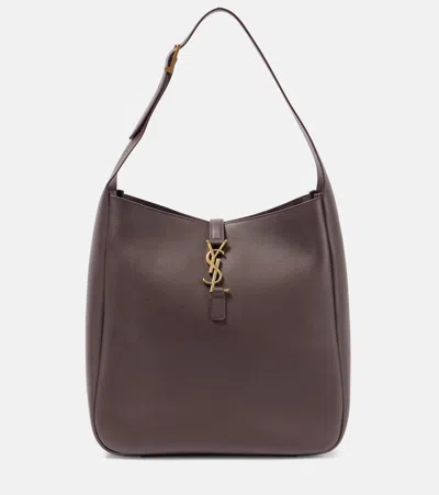 Saint Laurent Le 5 À 7 Large Leather Shoulder Bag In Brown