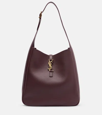 Saint Laurent Le 5 À 7 Large Leather Shoulder Bag In Red