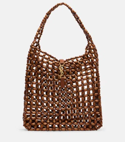 Saint Laurent Le 5 À 7 Large Shoulder Bag In Brown