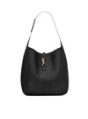Saint Laurent Le 5 À 7 Large Soft Hammered Leather In Black