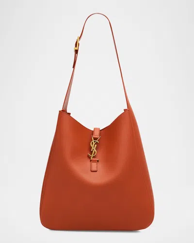Saint Laurent Le 5 À 7 Large Ysl Shoulder Bag In Grain Leather