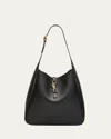 Saint Laurent Le 5 À 7 Large Ysl Shoulder Bag In Grain Leather In Black