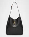 Saint Laurent Le 5 À 7 Large Ysl Shoulder Bag In Grain Leather In Black
