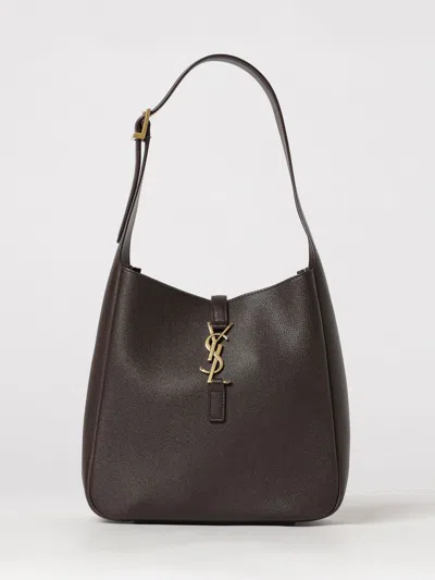 Saint Laurent Le 5 À 7 Leather Bag In Brown