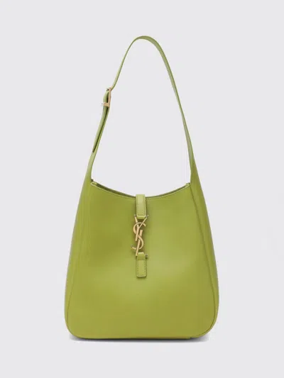 Saint Laurent Le 5 À 7 Leather Bag In Green