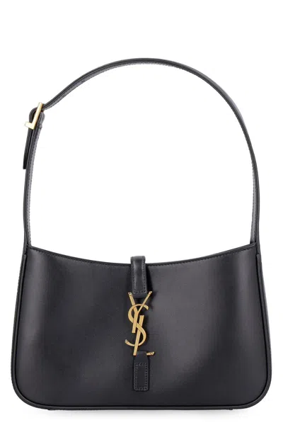 Saint Laurent Le 5 À 7 Leather Shoulder Bag In Black