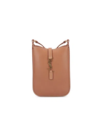 Saint Laurent "le 5 À 7" Mini Bag In Brown