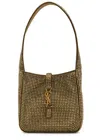 Saint Laurent Le 5 À 7 Mini Embellished Satin Shoulder Bag In Gold
