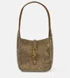 Saint Laurent Le 5 À 7 Mini Embellished Satin Shoulder Bag In Brown