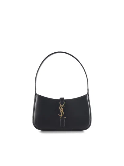 Saint Laurent Le 5 À 7 Mini Hobo Bag In Black