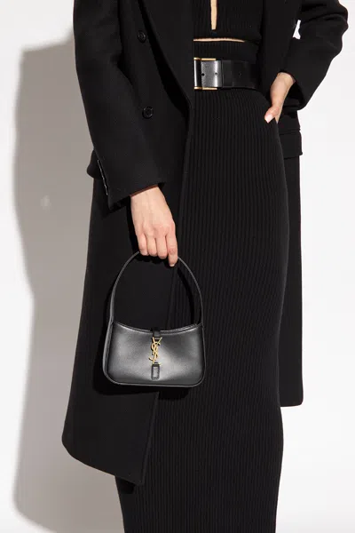 Saint Laurent ‘le 5 A 7 Mini' Hobo Bag In Black