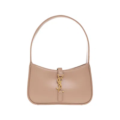 Pre-owned Saint Laurent Le 5 À 7 Mini Hobo Bag 'rosy Sand' In Tan