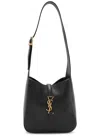 Saint Laurent Le 5 À 7 Mini Leather Hobo Bag In Black