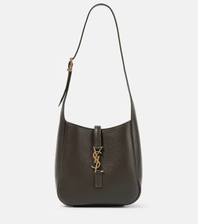 Saint Laurent Le 5 À 7 Baby Leather Shoulder Bag In Grün