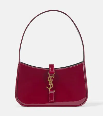 Saint Laurent Le 5 À 7 Mini Patent Leather Shoulder Bag In Red