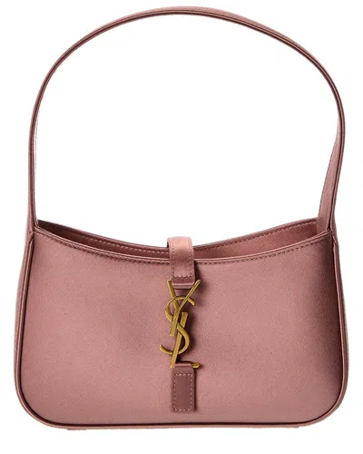 Saint Laurent Le 5 À 7 Mini Satin Hobo Bag In Pink