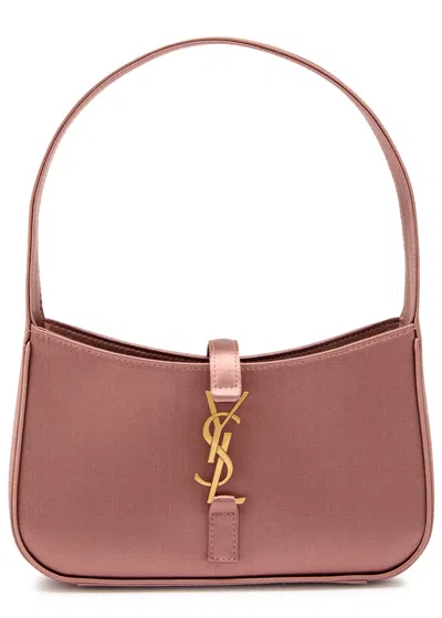 Saint Laurent Le 5 À 7 Mini Satin Top Handle Bag In Light Pink