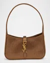 Saint Laurent Le 5 A 7 Mini Shoulder Bag In Strass Viscose-silk
