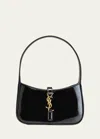 Saint Laurent Le 5 A 7 Mini Ysl Shoulder Bag In Patent Leather In Nero