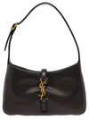 Saint Laurent 'le 5 À 7 Padded' Black Shoulder Bag With Logo Detail In Padded Leather Woman In Black