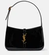 Saint Laurent Le 5 À 7 Mini Patent-leather Shoulder Bag In Black