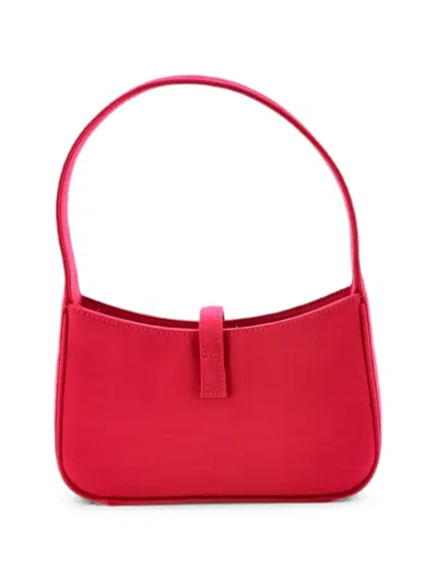 Pre-owned Saint Laurent Le 5 A 7 Satin Mini Hobo Bag In Pink