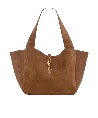 Saint Laurent Le 5 À 7 Bea In Suede In Brown