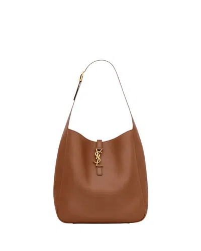 Saint Laurent Le 5 A 7 Shoulder Bag In Brown