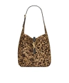 Saint Laurent Le 5 À 7 Supple Small In Pony Hair Leather In Brown