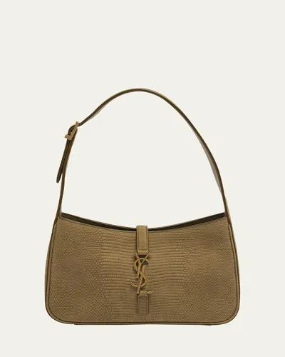 Saint Laurent Le 5 A 7 Shoulder Bag In Lizard-effect Leather