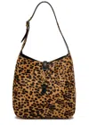 Saint Laurent Le 5 À 7 Small Animal-print Calf-hair Hobo Bag In Leopard