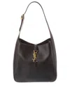 Saint Laurent Le 5 A 7 Small Leather Hobo Bag In Black
