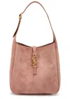 Saint Laurent Le 5 À 7 Small Suede Hobo Bag In Rose