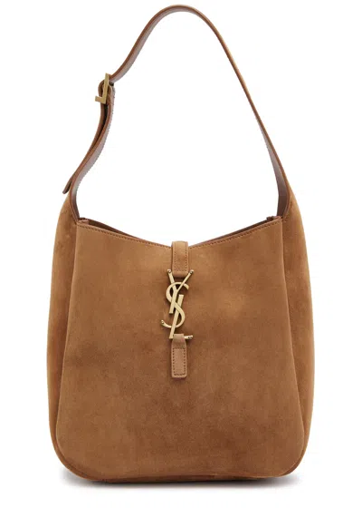 Saint Laurent Le 5 À 7 Golden Leaf-colour Bag In Suede In Yellow