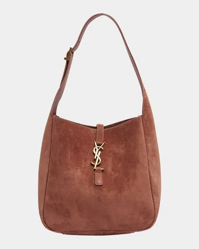 SAINT LAURENT LE 5 A 7 SMALL SUEDE HOBO SHOULDER BAG