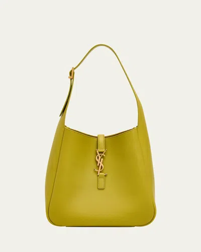 Saint Laurent Le 5 A 7 Small Ysl Leather Shoulder Bag In Green