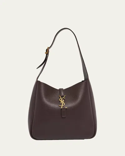 Saint Laurent Le 5 A 7 Small Ysl Leather Shoulder Bag In Brown