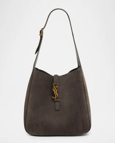 Saint Laurent Le 5 A 7 Small Ysl Suede Shoulder Bag