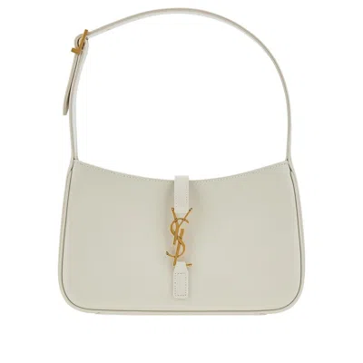 Saint Laurent 'le 5 À 7' Smooth Leather Hobo Bag In White