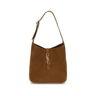 Saint Laurent Le 5 À 7 Suede Shoulder Bag