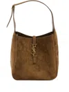 Saint Laurent Le 5 À 7 Supple Large Suede Shoulder Bag In Brown