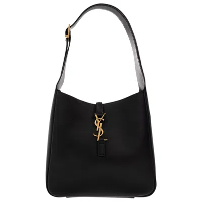 Pre-owned Saint Laurent Le 5 A 7 Supple Hobo Bag 'black'